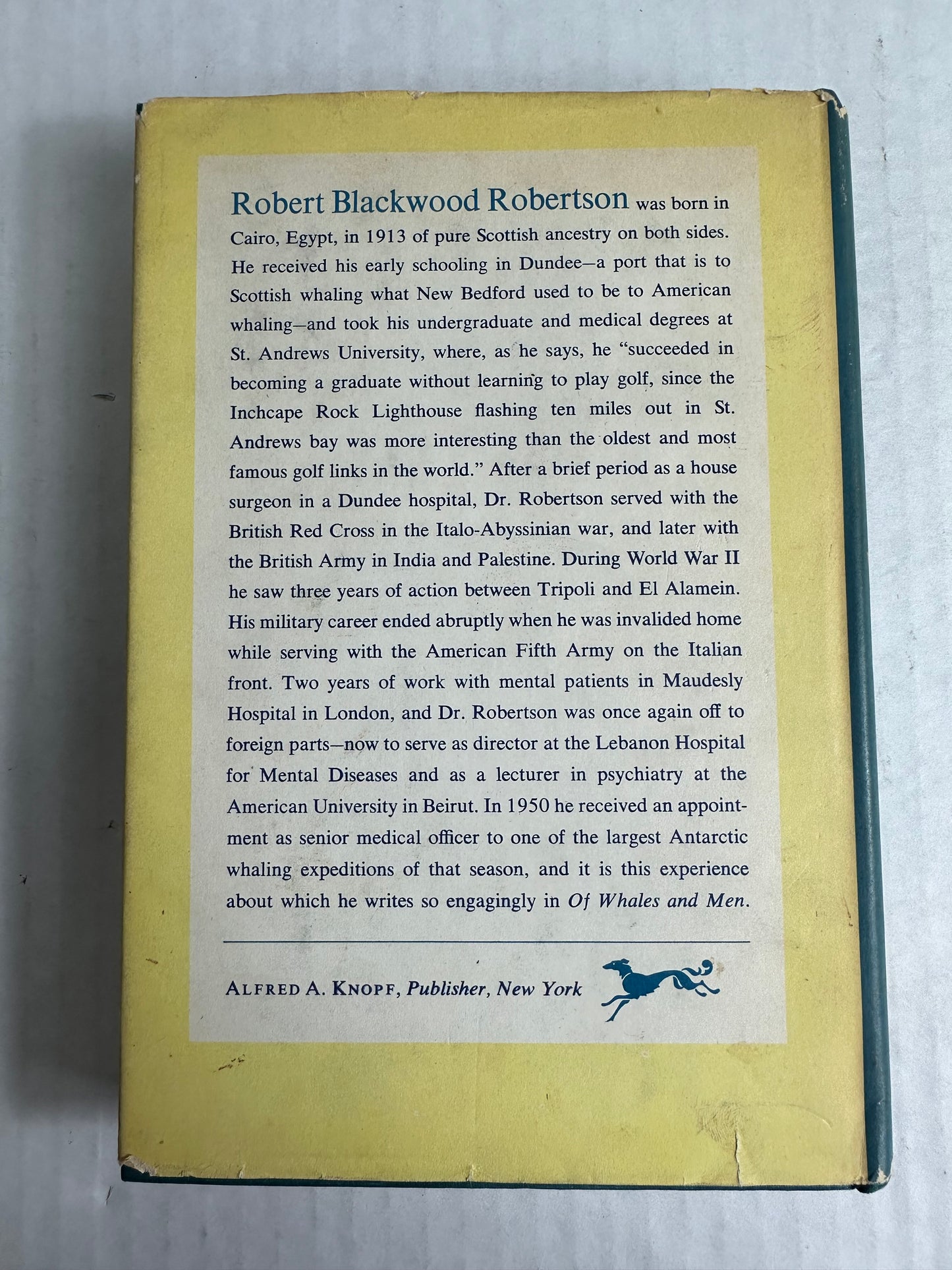Of Whales and Men R. B. Robertson 1954
