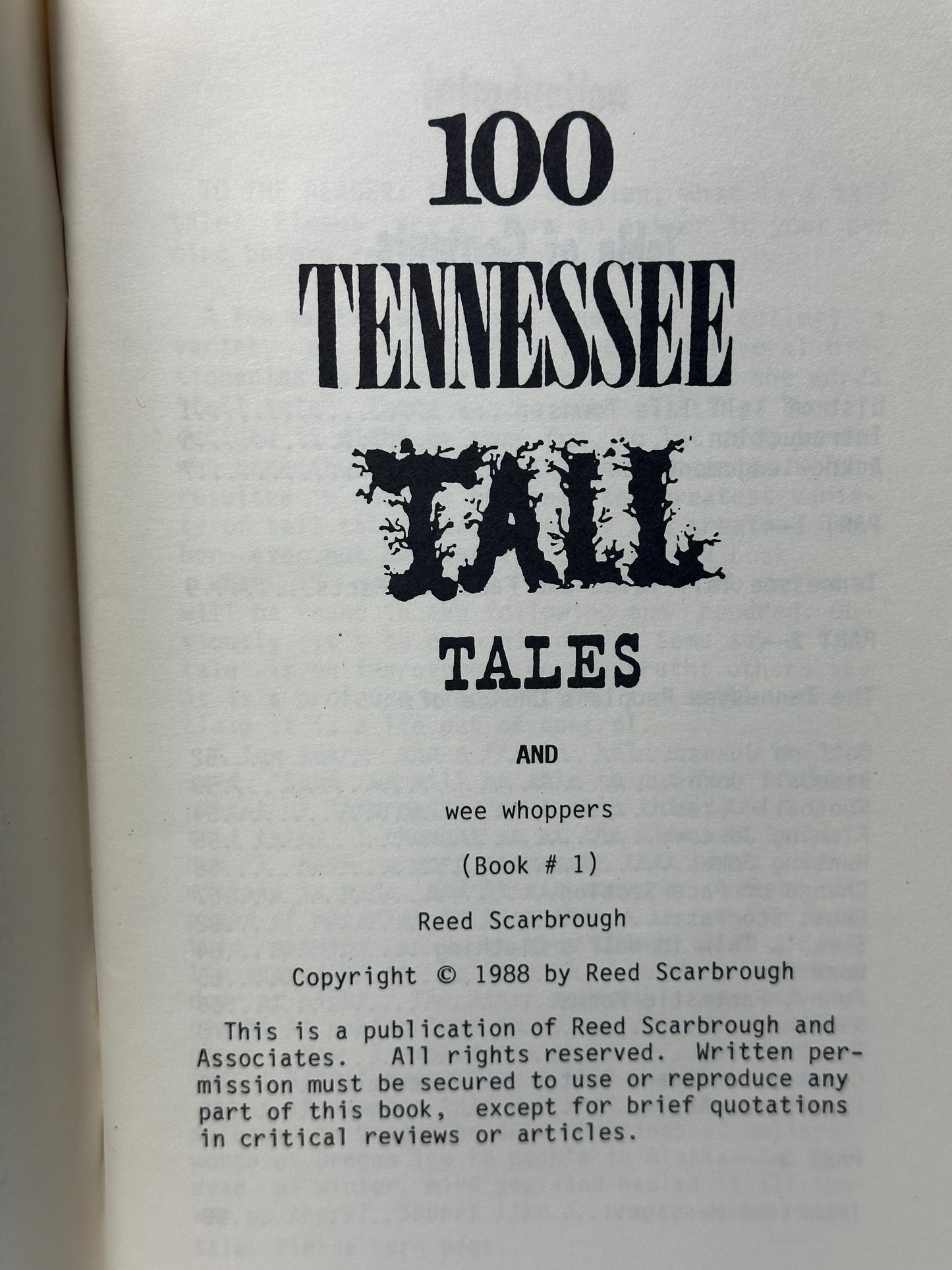 100 Tennessee Tall Tales 1988