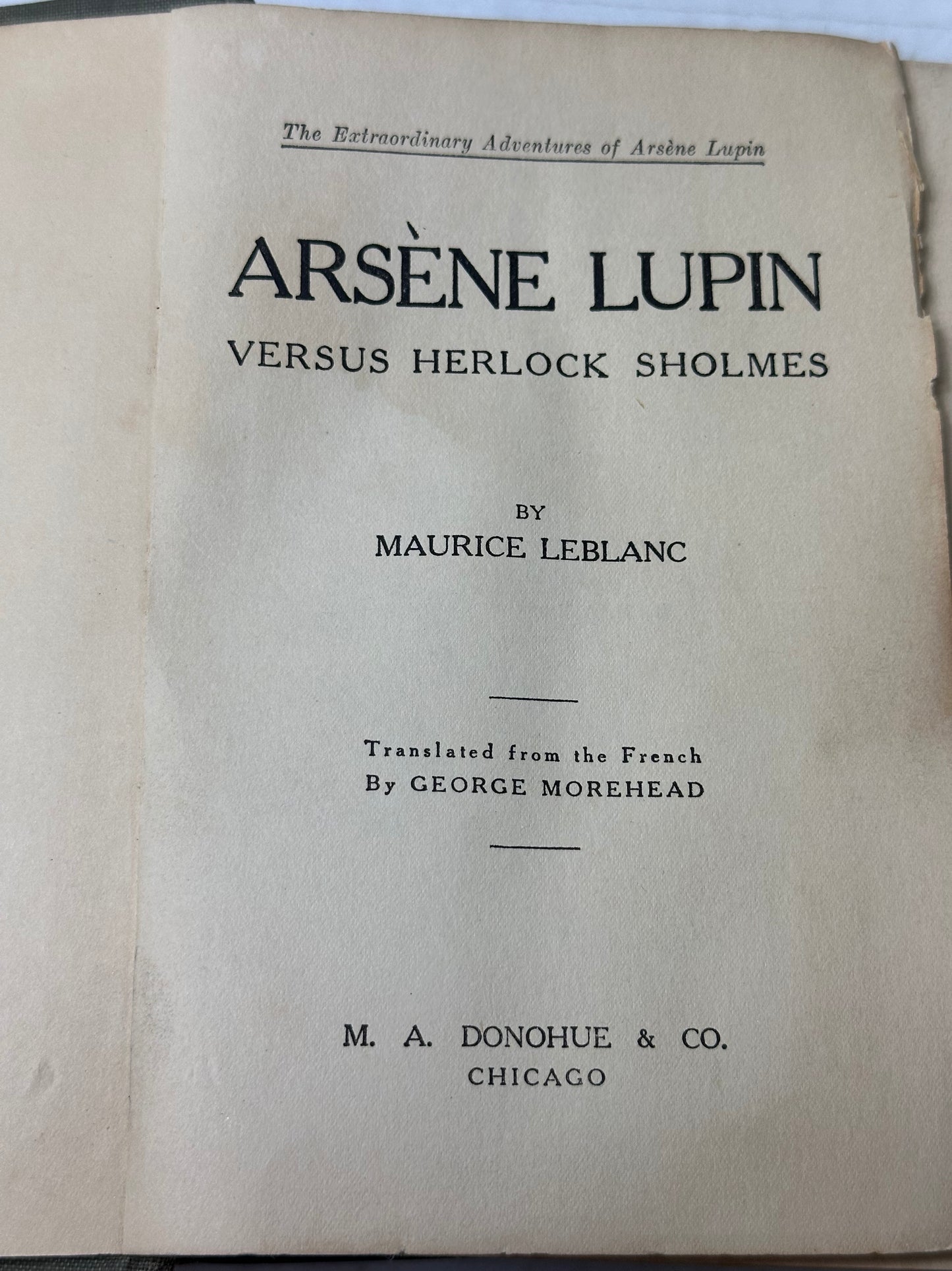 Arsène Lupin Vs Herlock Sholmes 1910