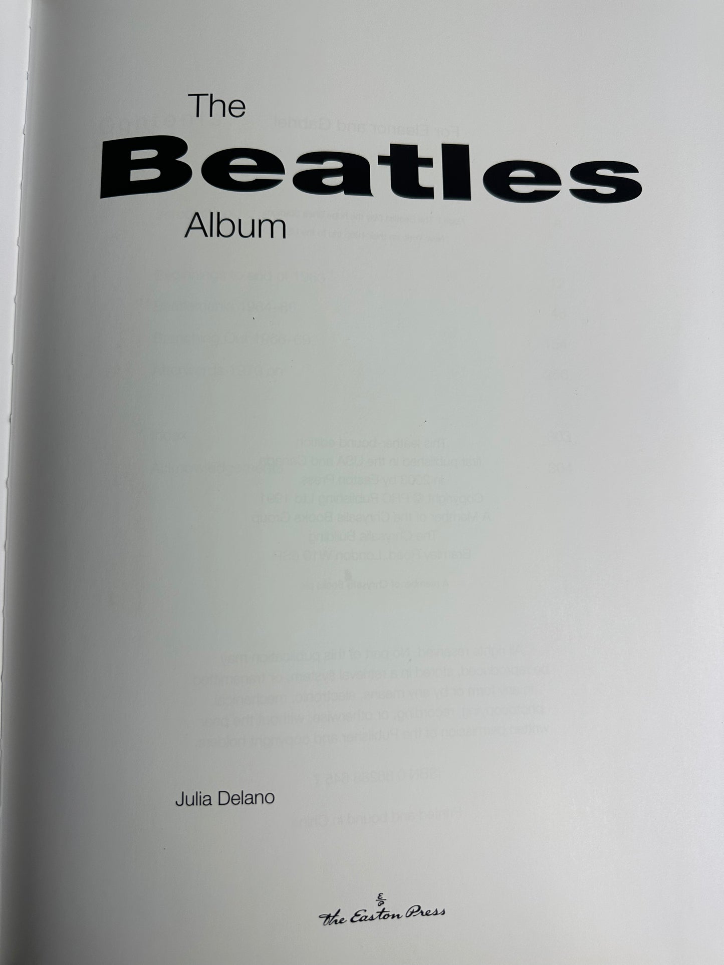The Beatles Album Easton Press