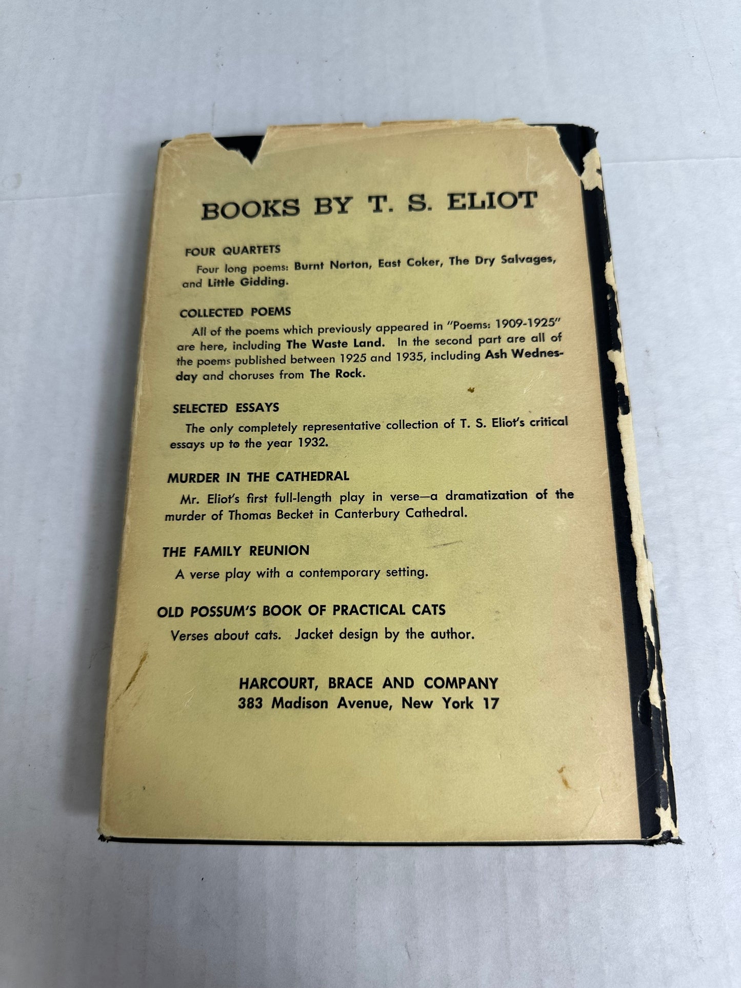 The Family Reunion T. S. Eliot 1939
