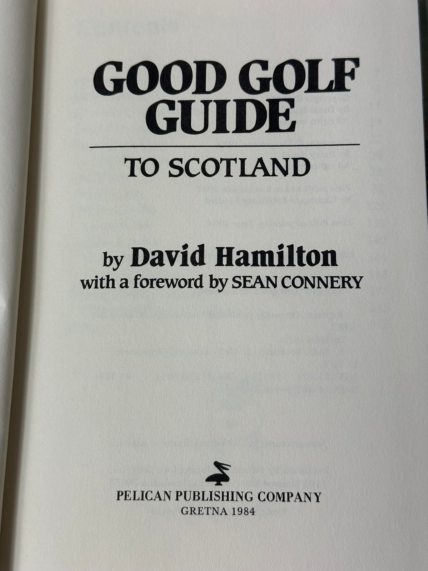 Good Golf Guide by David Hamilton 1982