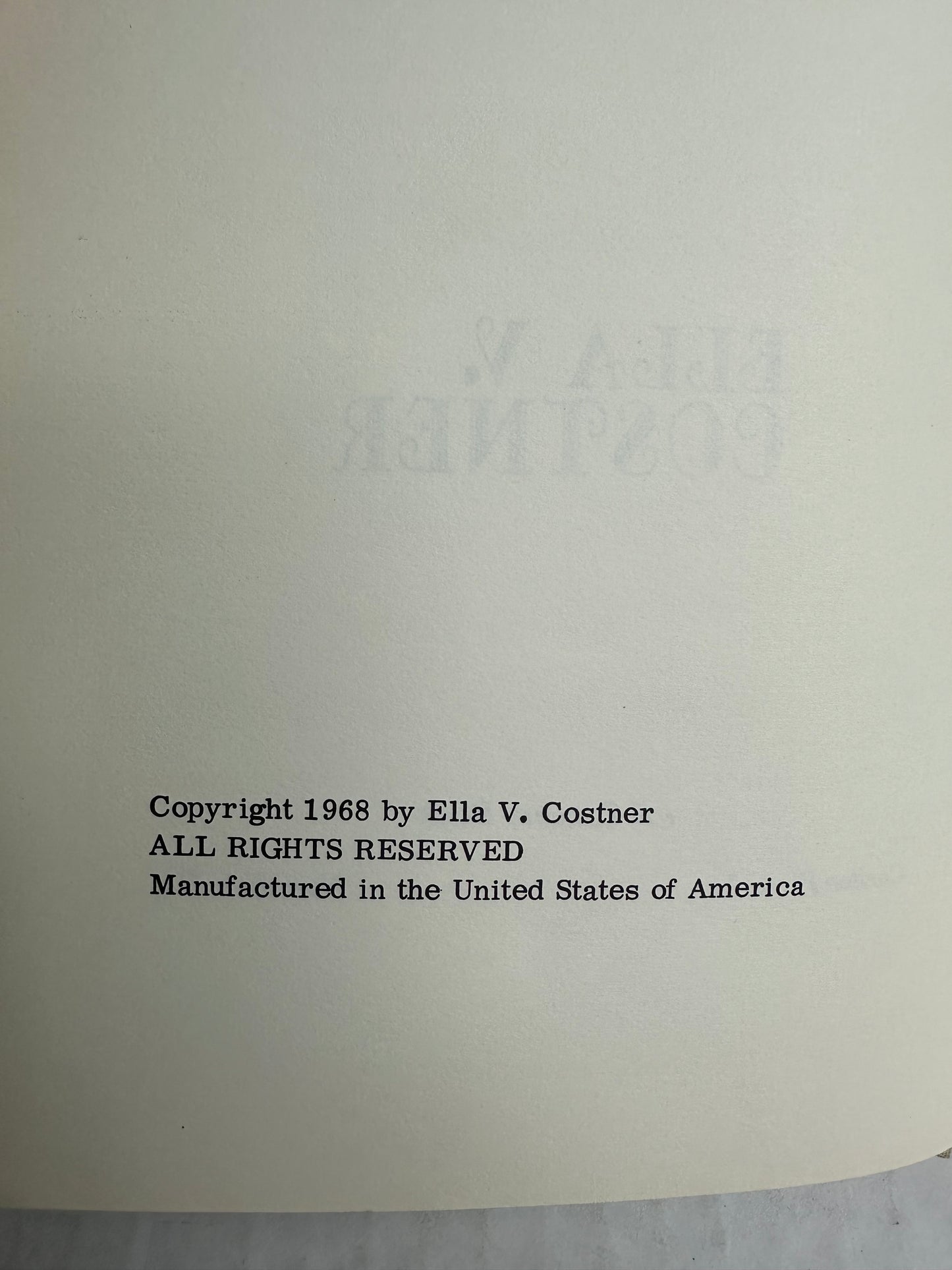 Poems of Paradise Ella V Costner 1968