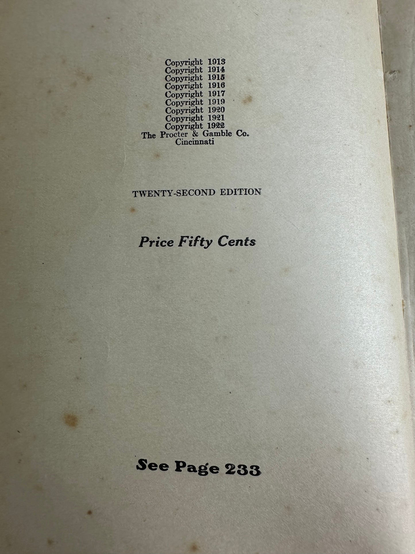 A Calendar of Dinners with 615 Recipes 1922