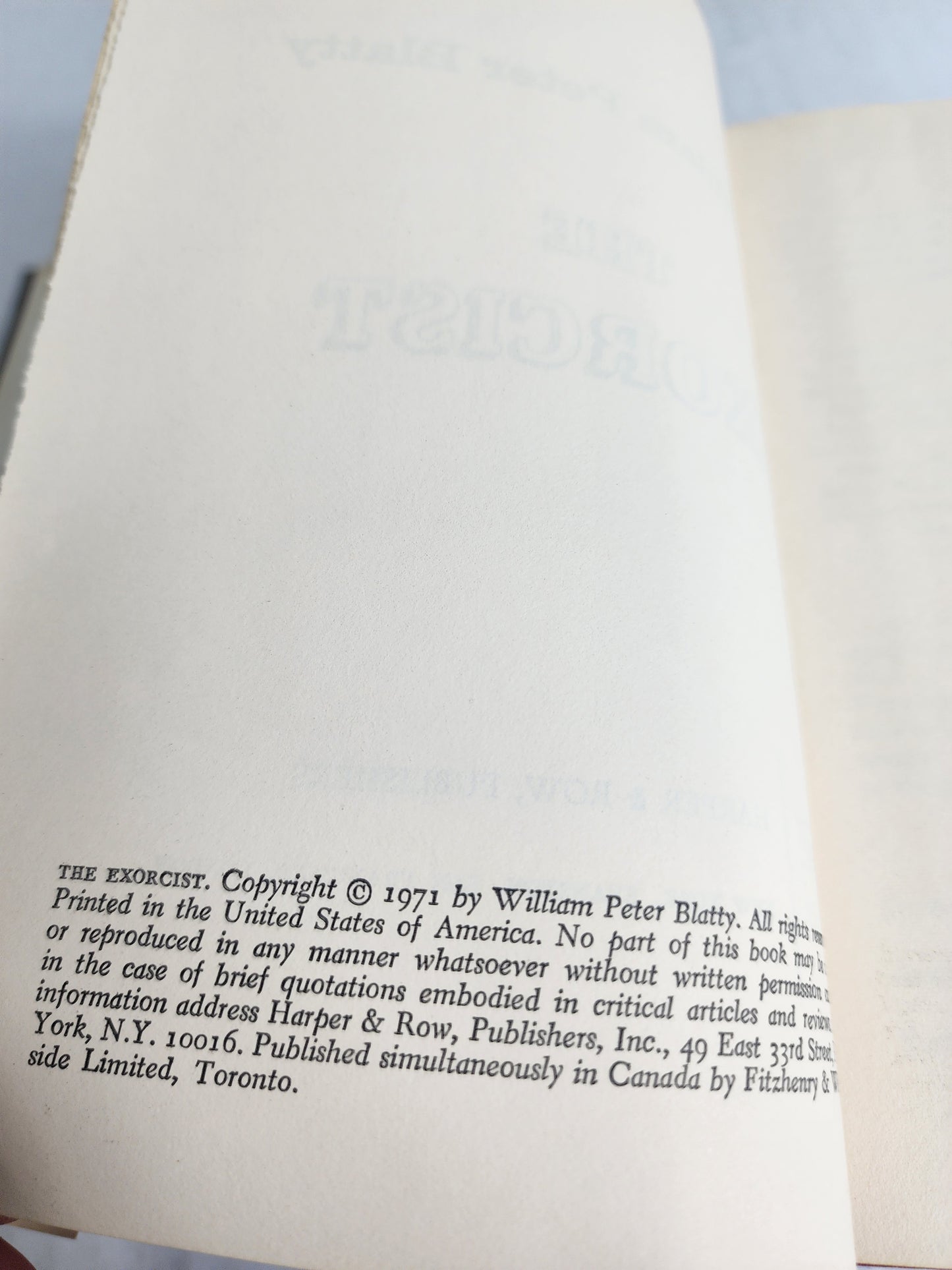 The Exorcist 1st Edition 1971