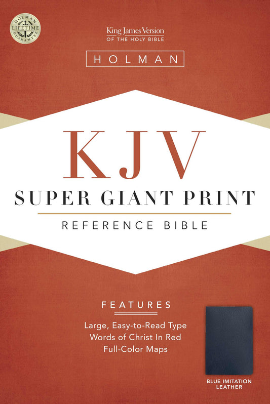 KJV Super Giant Print Reference Bible, Blue Simulated Leather (King James Version) - 3552