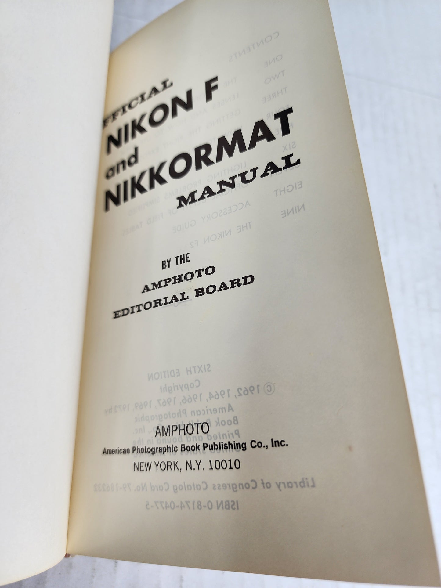 Official Nikon F and Nikkormat Manual 1972