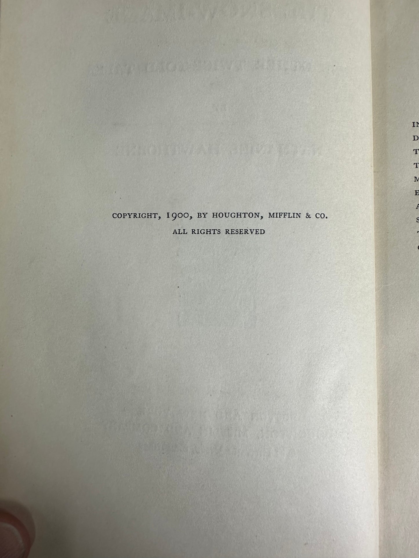 Hawthorne’s Works 1900