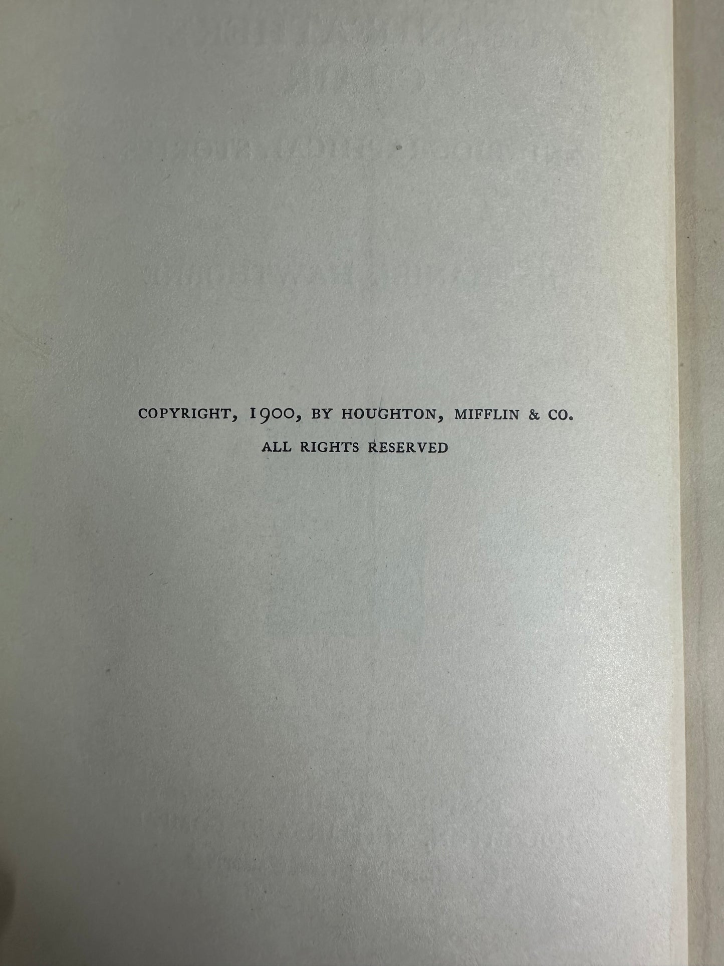 Hawthorne’s Works 1900