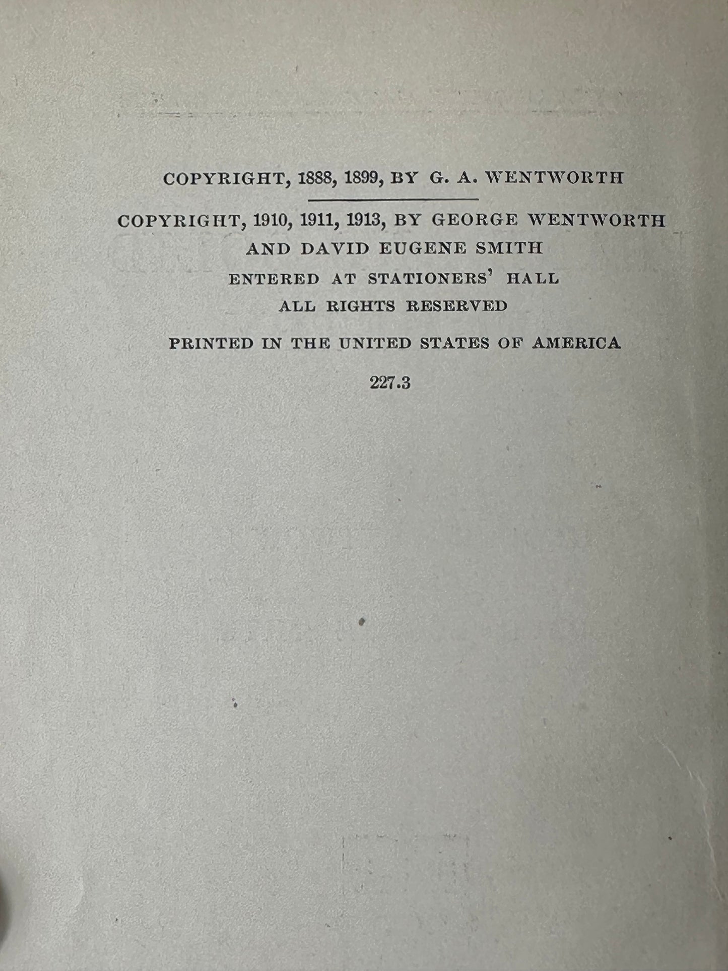 Plane and Solid Geometry by George Wentworth 1913